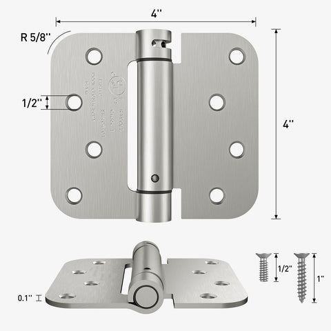 HOSOM self-closing hinges side-view demonstrates compact profile for tight spaces.
