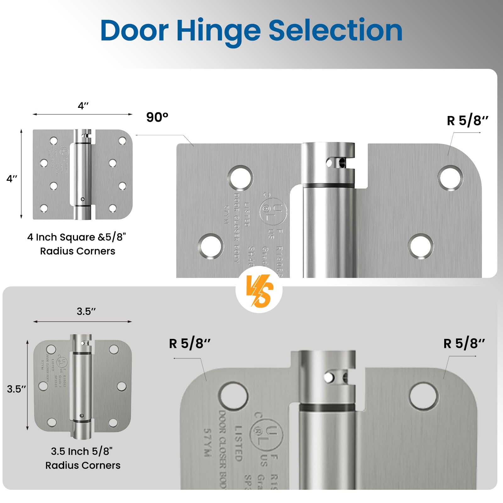 HOSOM square corners with five-eighths radius design for precise fit