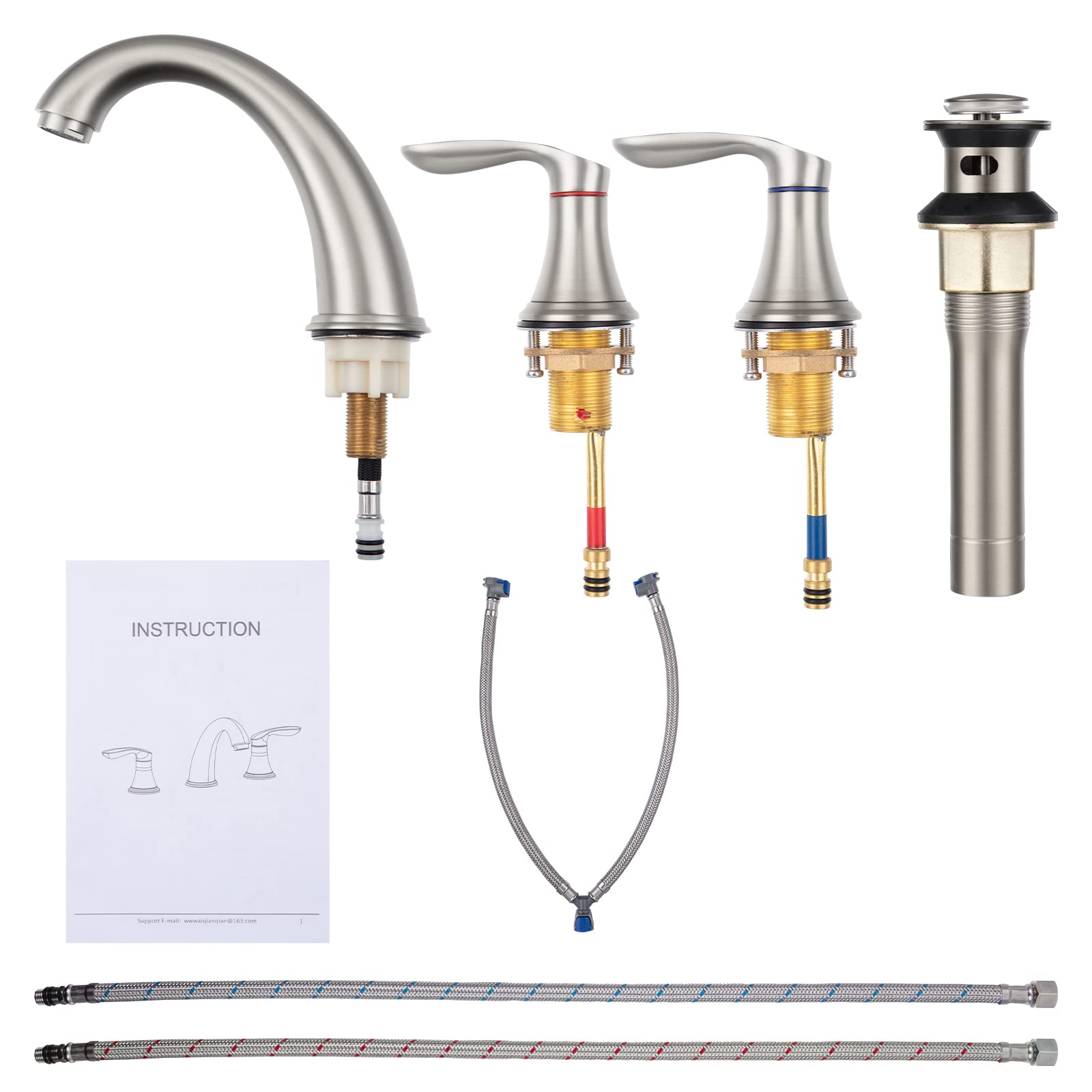 Hosslly wide-spread design shows adjustable 6-12 inch spacing.