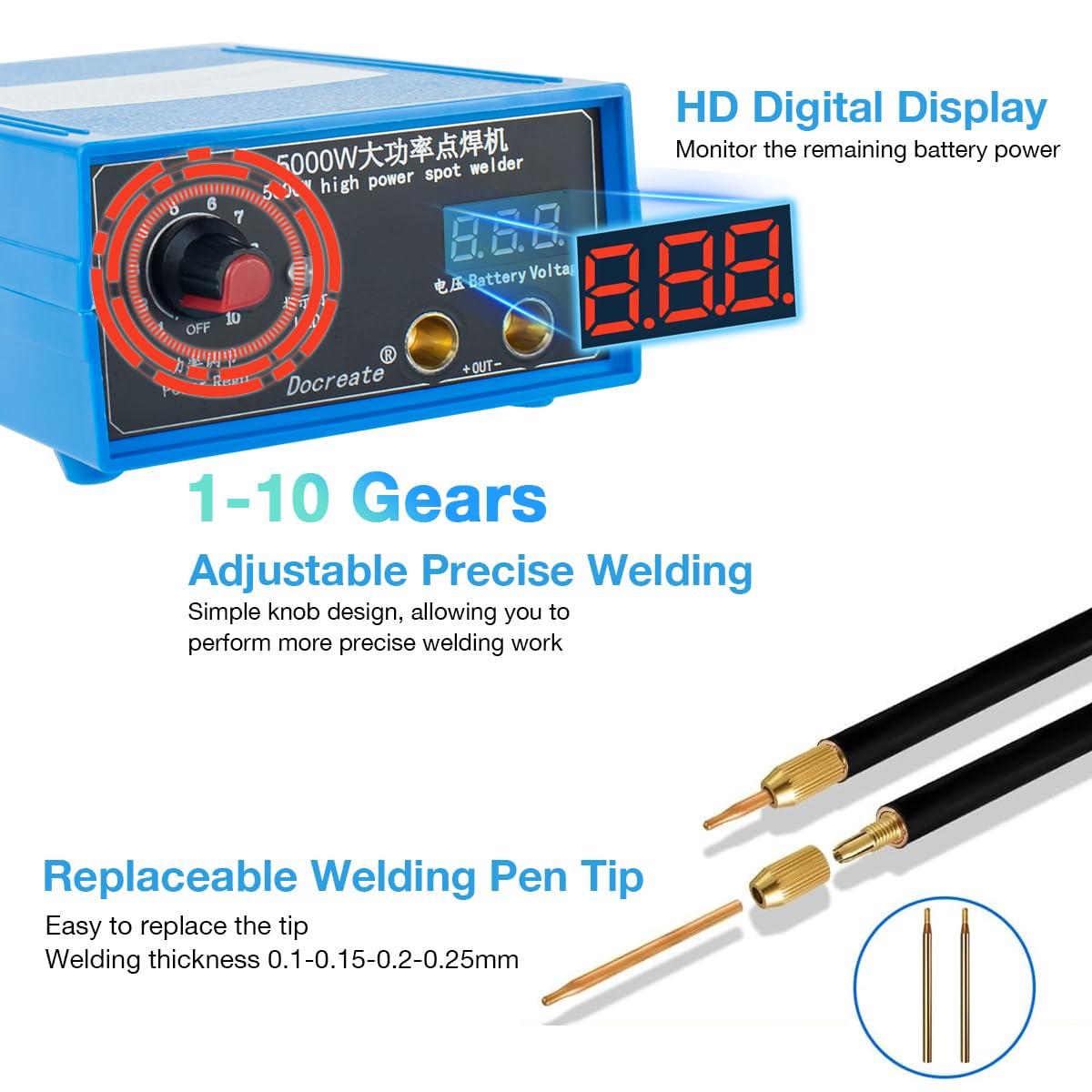 Hosyond nickel sheet and battery clamp alignment for precise welds.