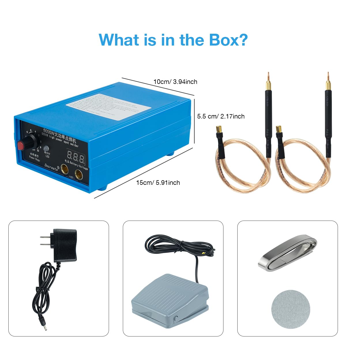 Hosyond packaging includes welder, pens, and accessories for quick setup.