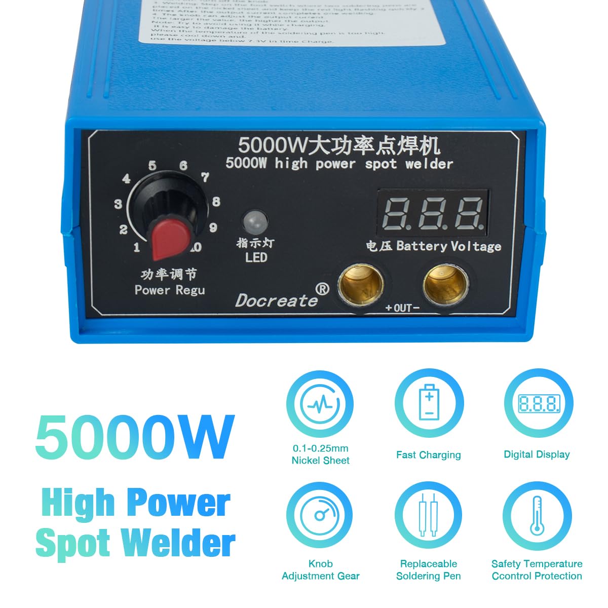 Hosyond spot welder welding pens with replaceable tips for durable performance.