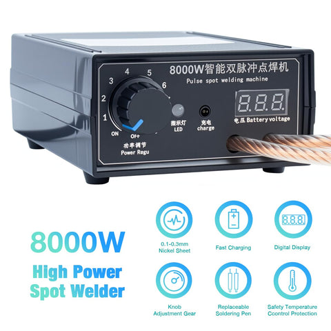 Hosyond 8000W digital display showing battery level
