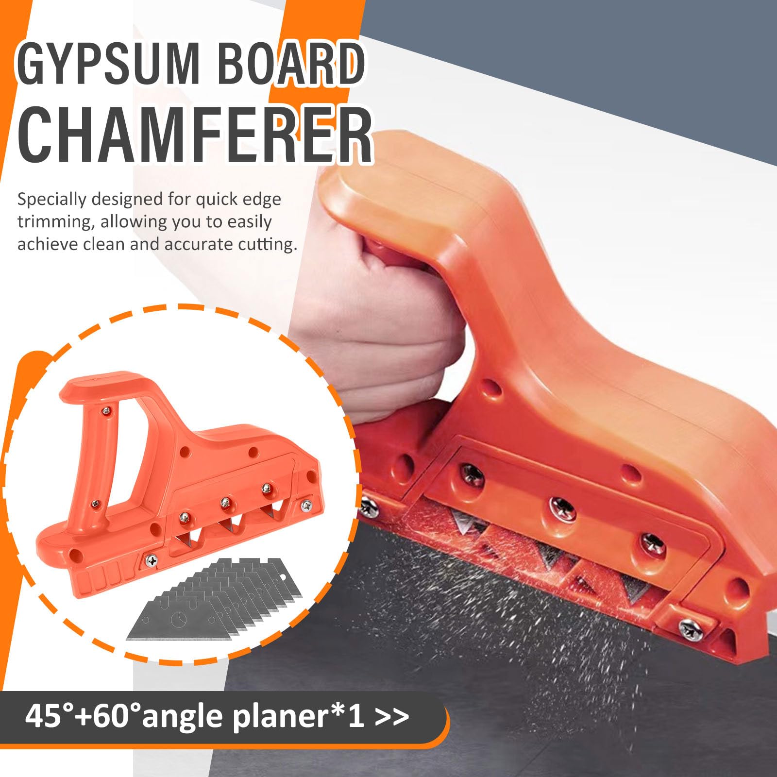 HOTBEST plasterboard fast cutter 60-degree edger delivers smooth trim on drywall.