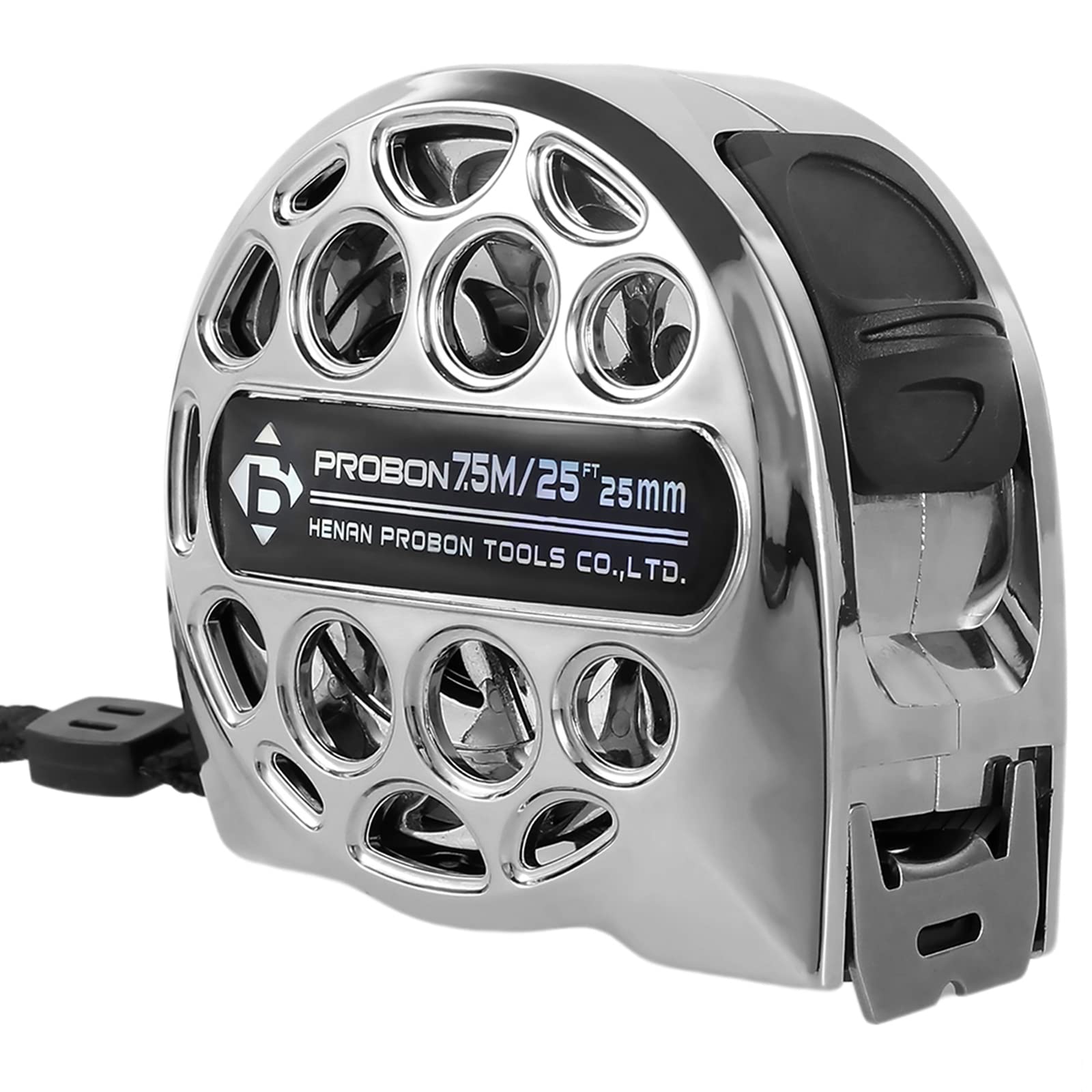 HOTBEST tape measure 25ft retractable with stainless steel blade for precise DIY tasks.