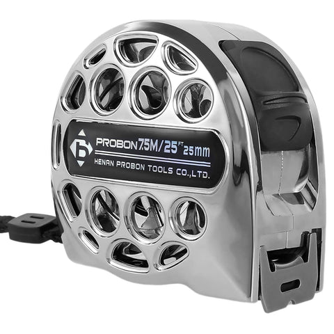 HOTBEST tape measure 25ft retractable with stainless steel blade for precise DIY tasks.