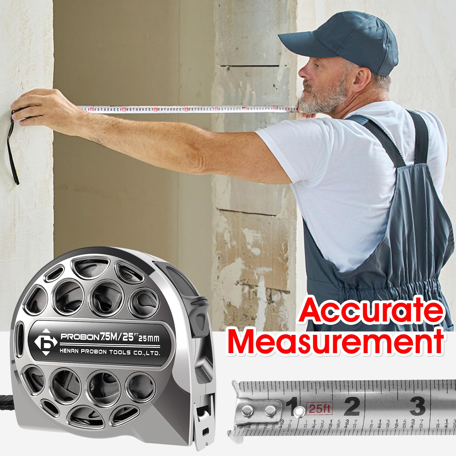 HOTBEST indoor-outdoor use tape measure for versatile home and workshop tasks.