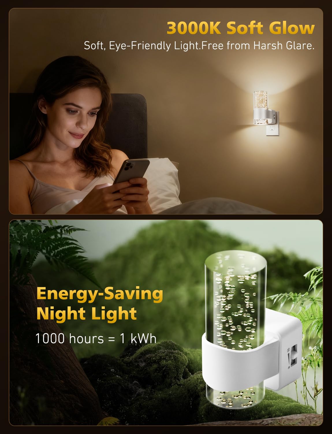 HOTEKME acrylic diffuser evenly spreads warm light with reduced glare