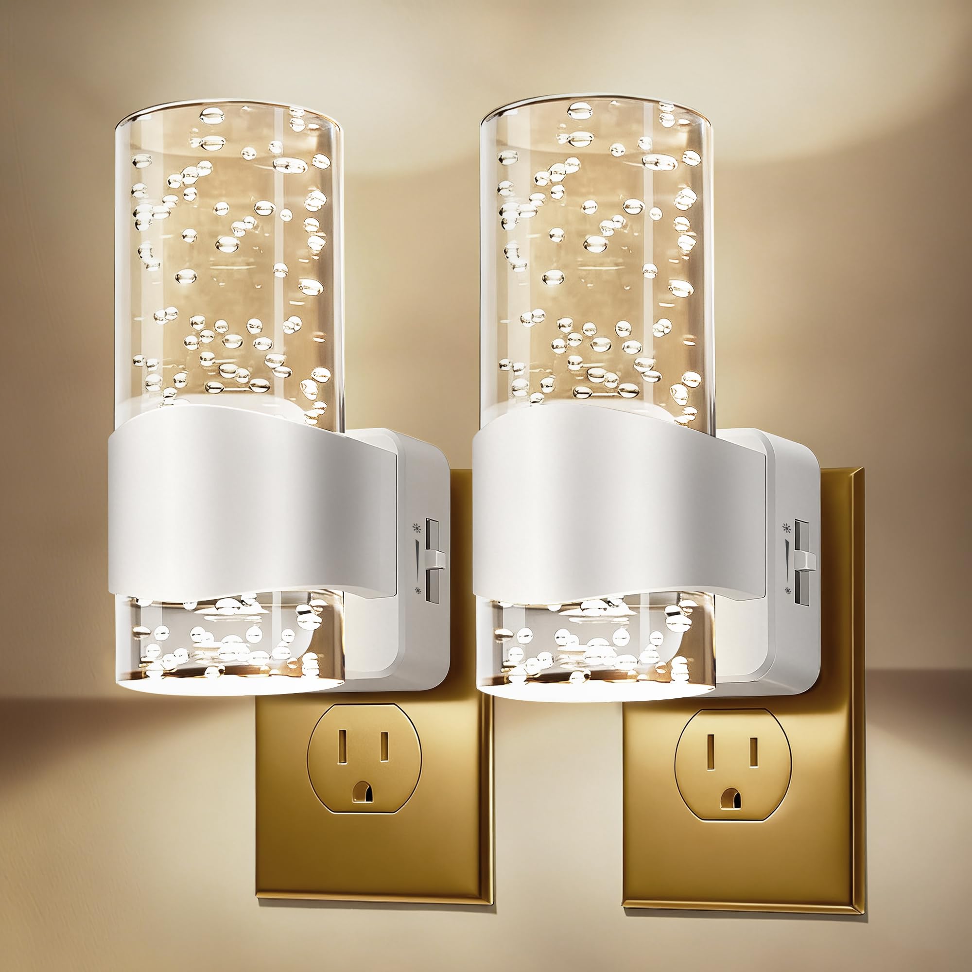 HOTEKME night light with bubble design provides soft bathroom ambiance