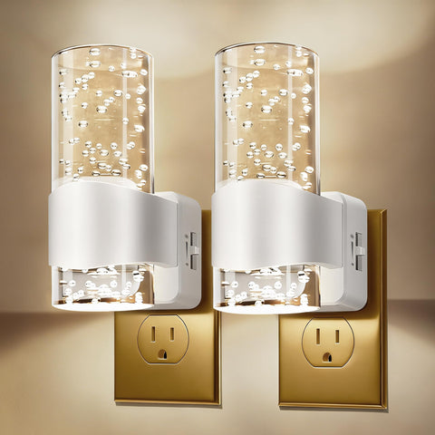 HOTEKME night light with bubble design provides soft bathroom ambiance
