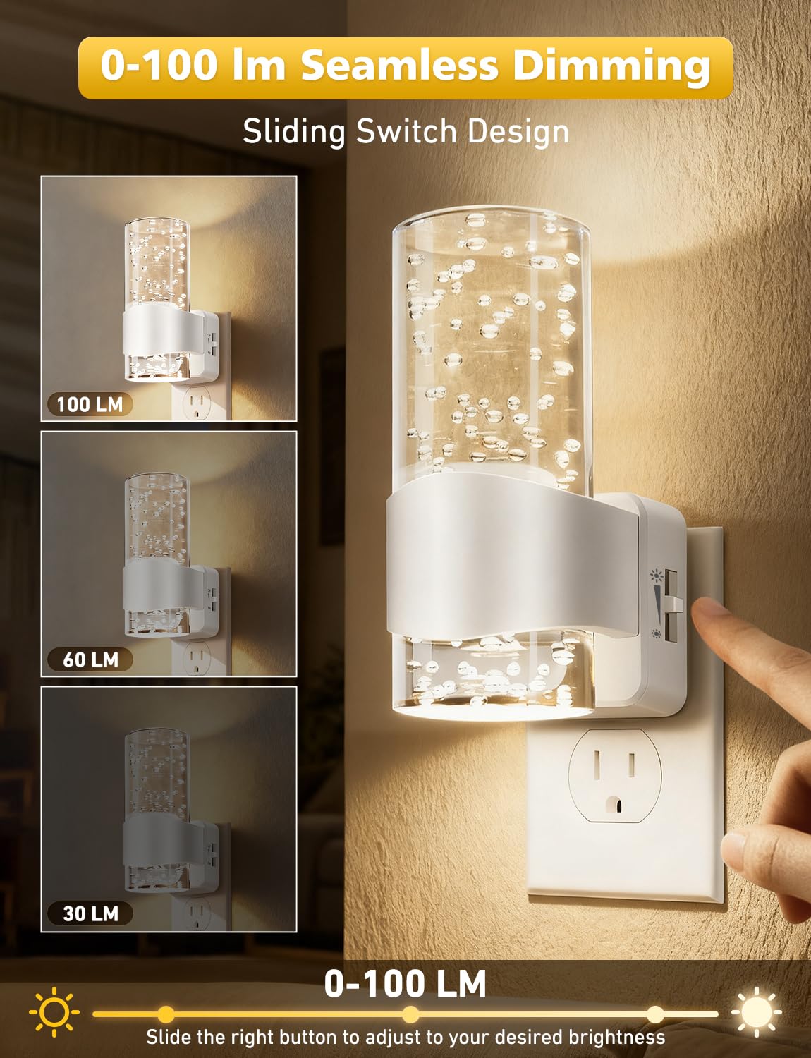 HOTEKME dusk-to-dawn sensor activates in darkness, conserving energy