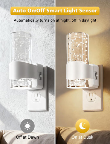 HOTEKME plug-in wall night light fits standard outlets for quick setup