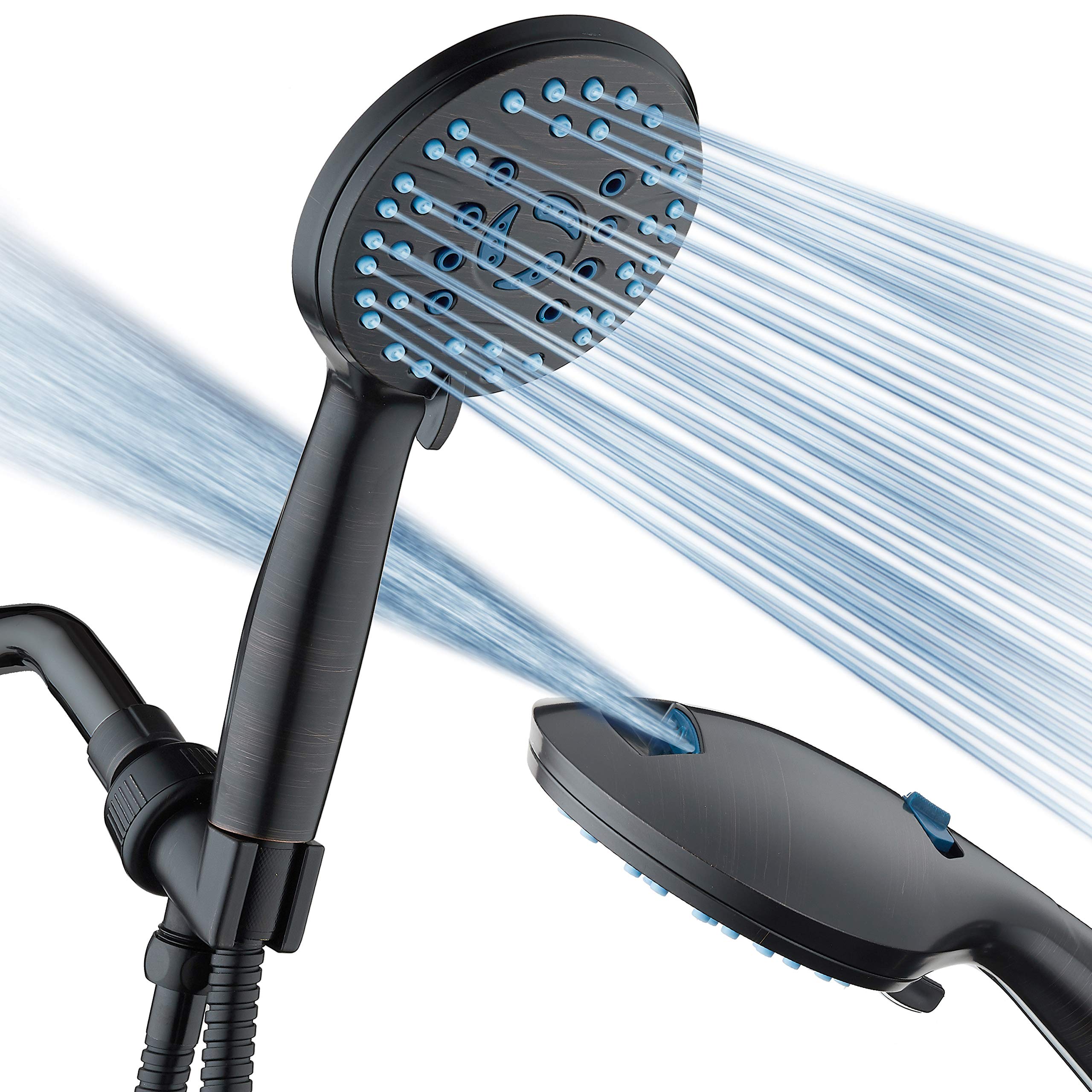 Hotel Spa Aquacare 8-mode handheld shower head with adjustable pressure for daily showers