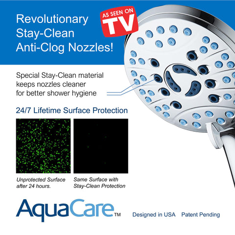 Hotel Spa AquaCare power wash cleans tub and tiles from six feet away.