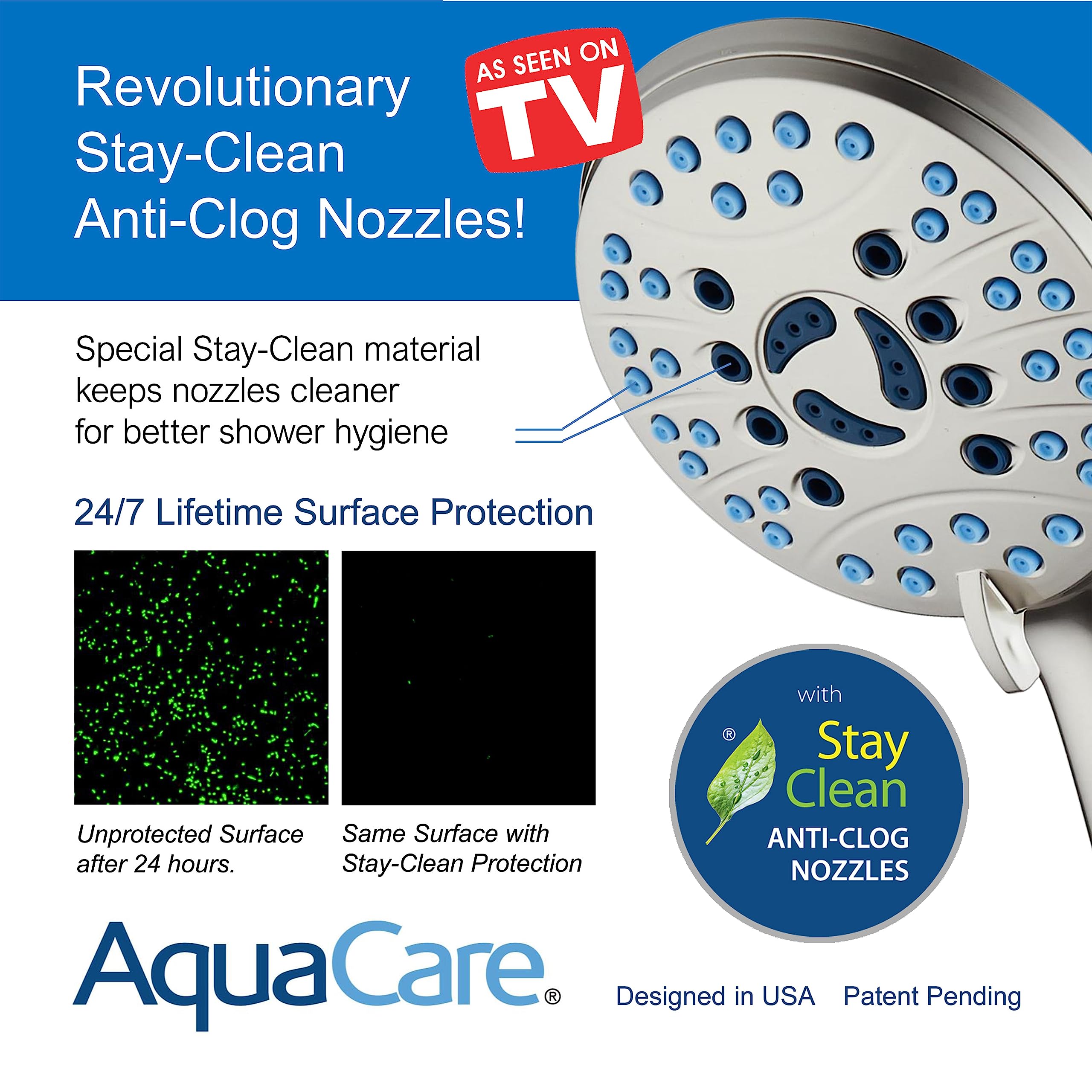 Hotel Spa AquaCare power wash for tub and tile cleans surfaces from six feet away.