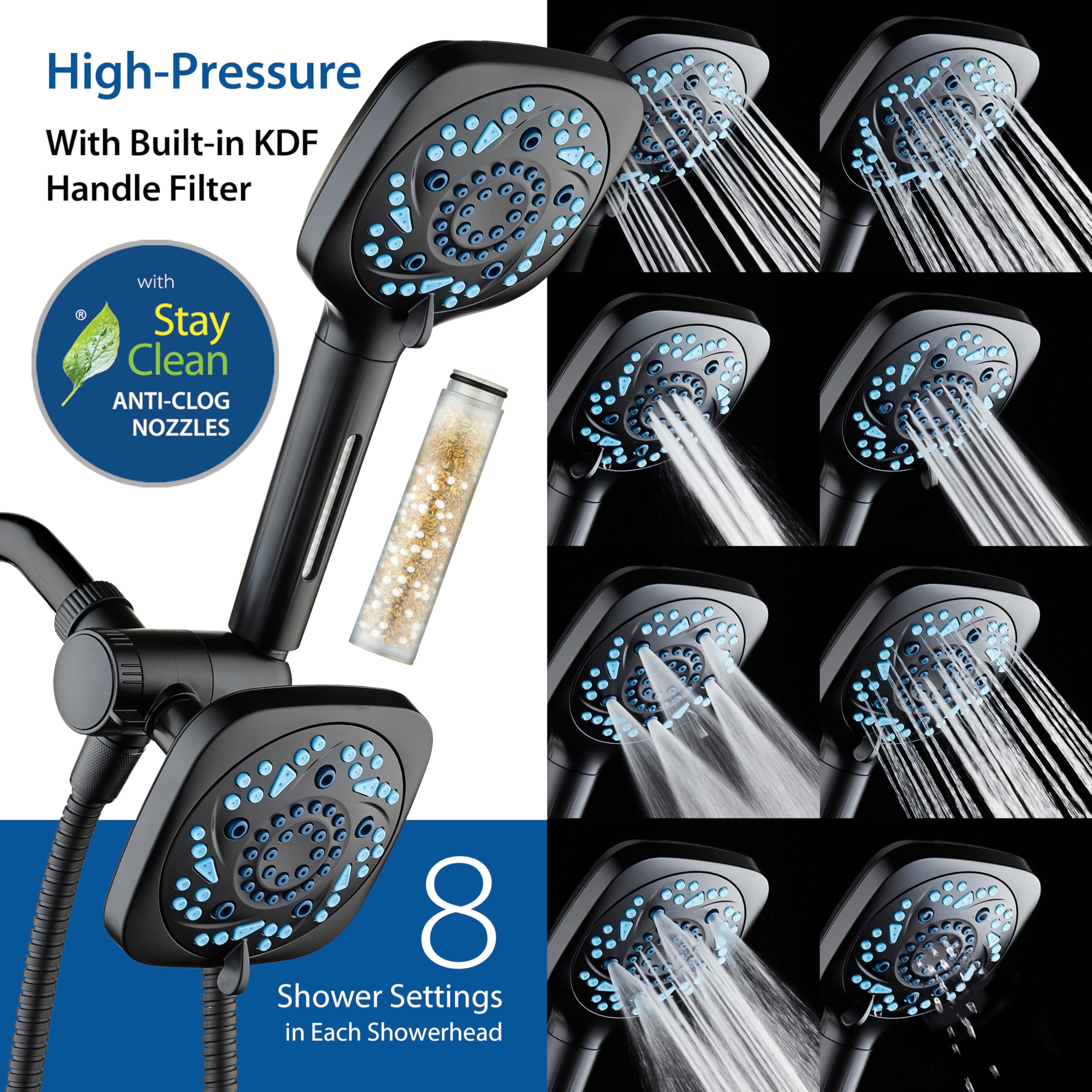 Hotel Spa power wash feature cleans tubs and tiles quickly from a distance