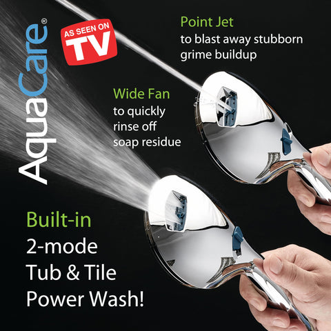 Hotel Spa AquaCare tub and tile power wash cleans grime up to 6 feet away