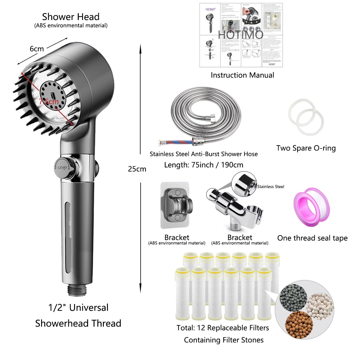 HOTIMO burst-resistant hose technology withstands high-pressure showers