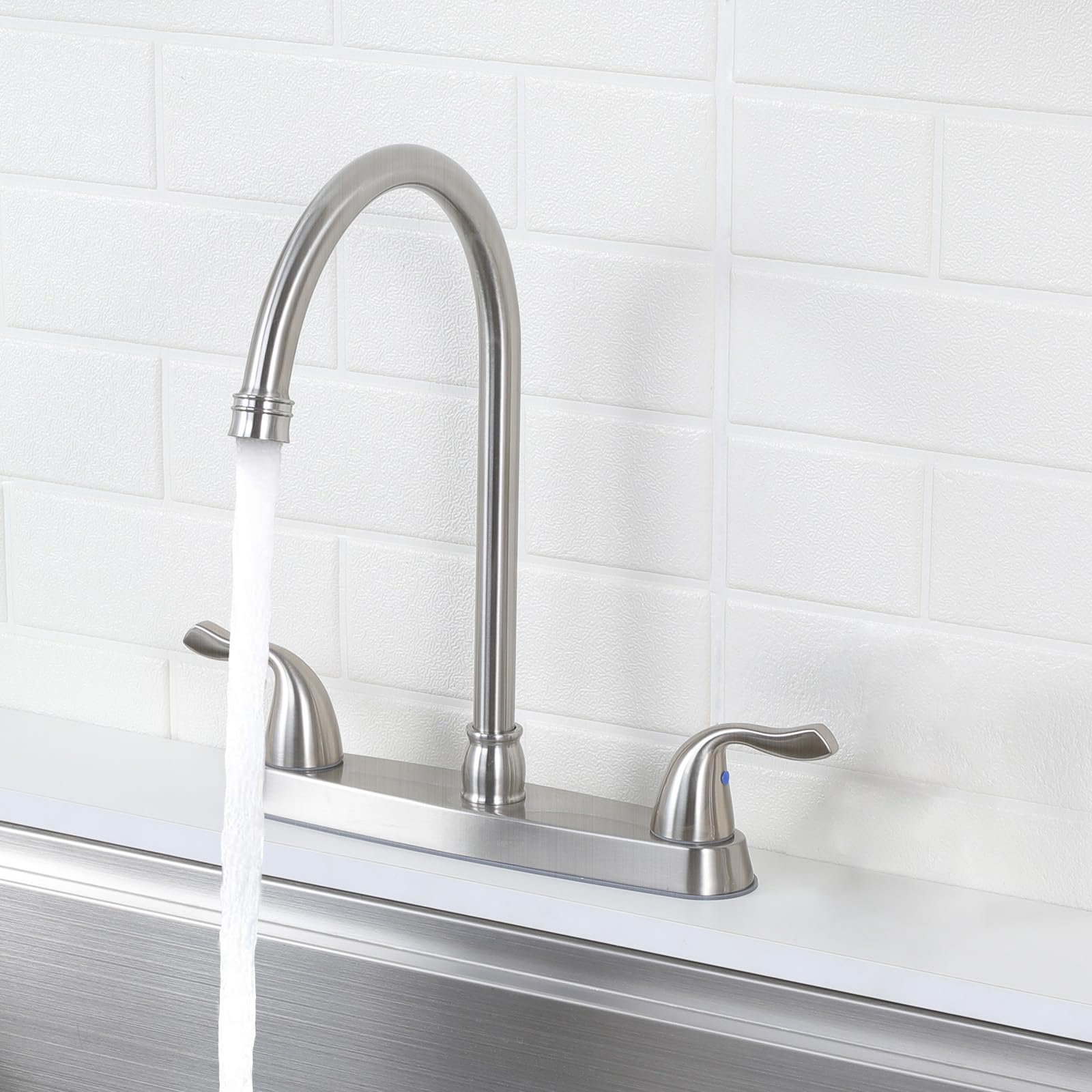 HOTIS HOME brushed nickel finish resists scratches and corrosion.