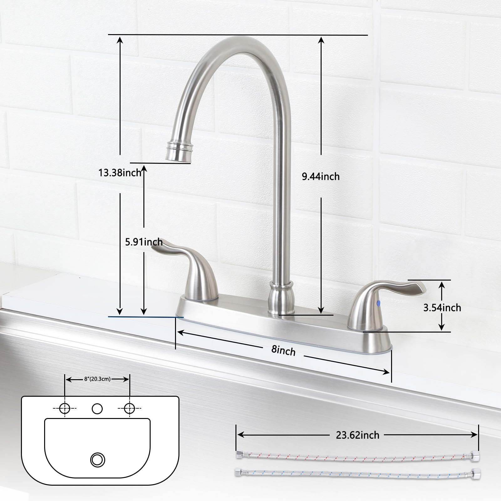 HOTIS HOME ceramic-disc valve ensures smooth, drip-free operation.