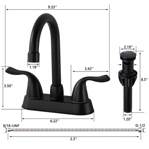 Rotating 360-degree spout offers flexible water outlet positioning for busy sinks