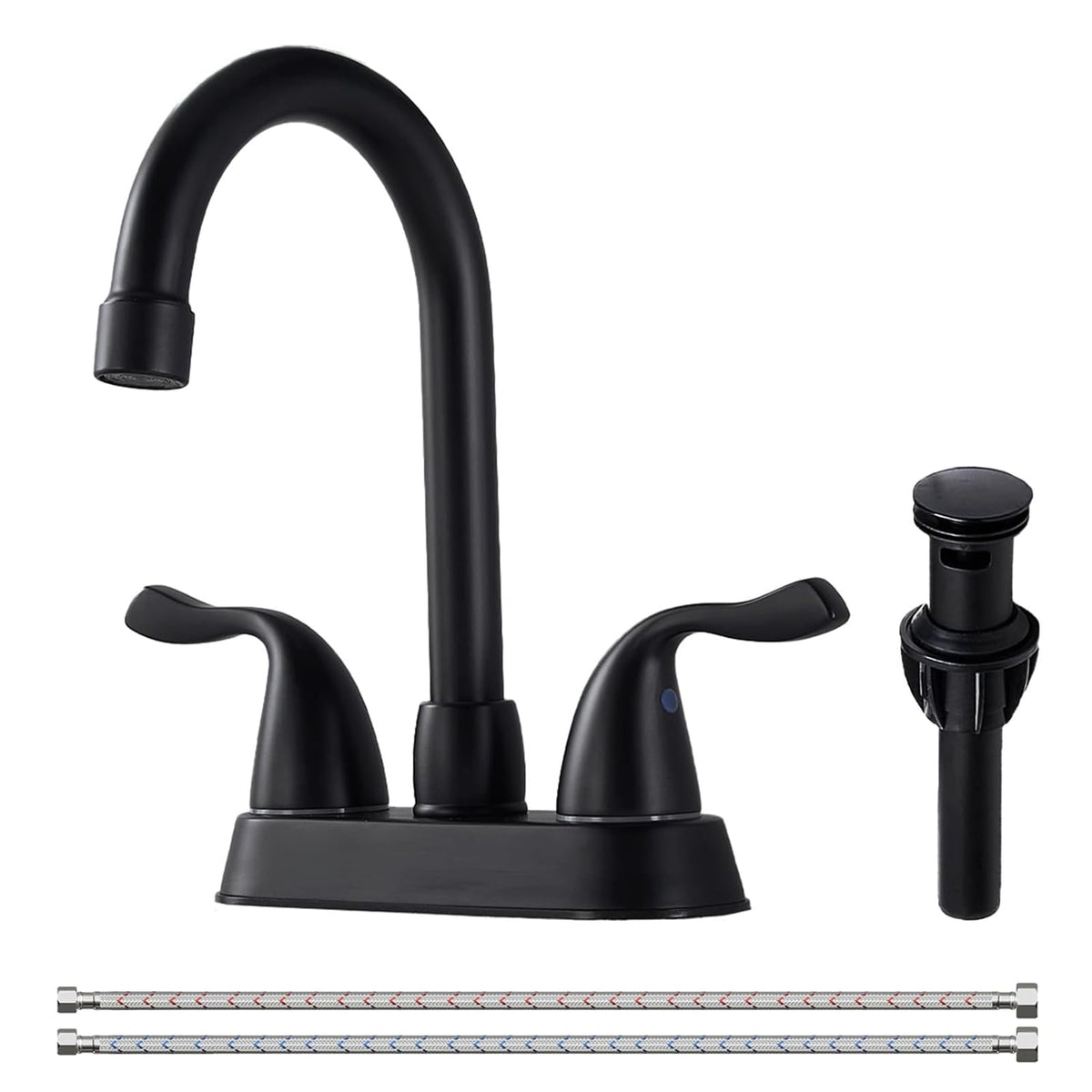 HOTIS HOME matte black 4-inch centerset faucet with durable construction