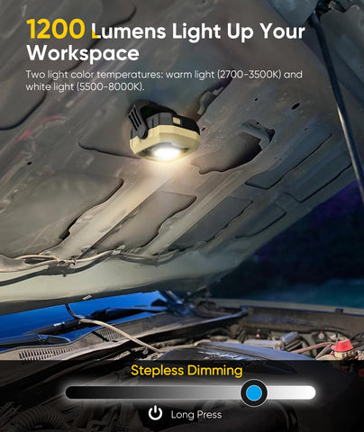HOTLIGH floodlight mode delivers warm and white options for flexible task lighting