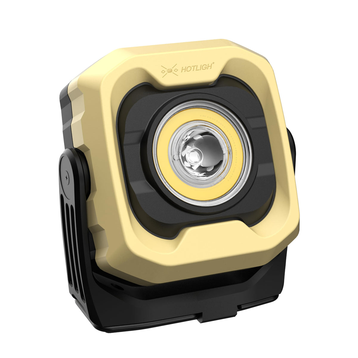 HOTLIGH spotlight mode at 1200lm illuminates a workshop for precise repairs