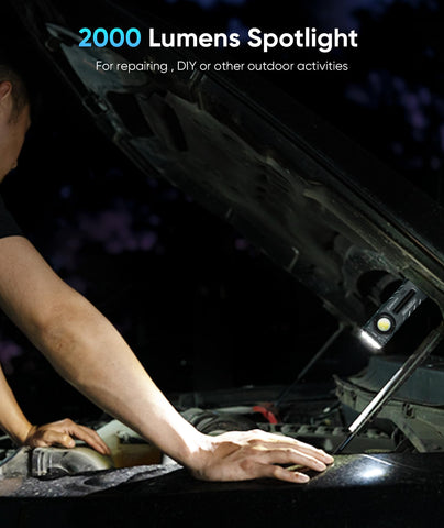 HOTLIGH ZF8313 IPX6 aluminum body withstands rugged outdoor and workshop environments.