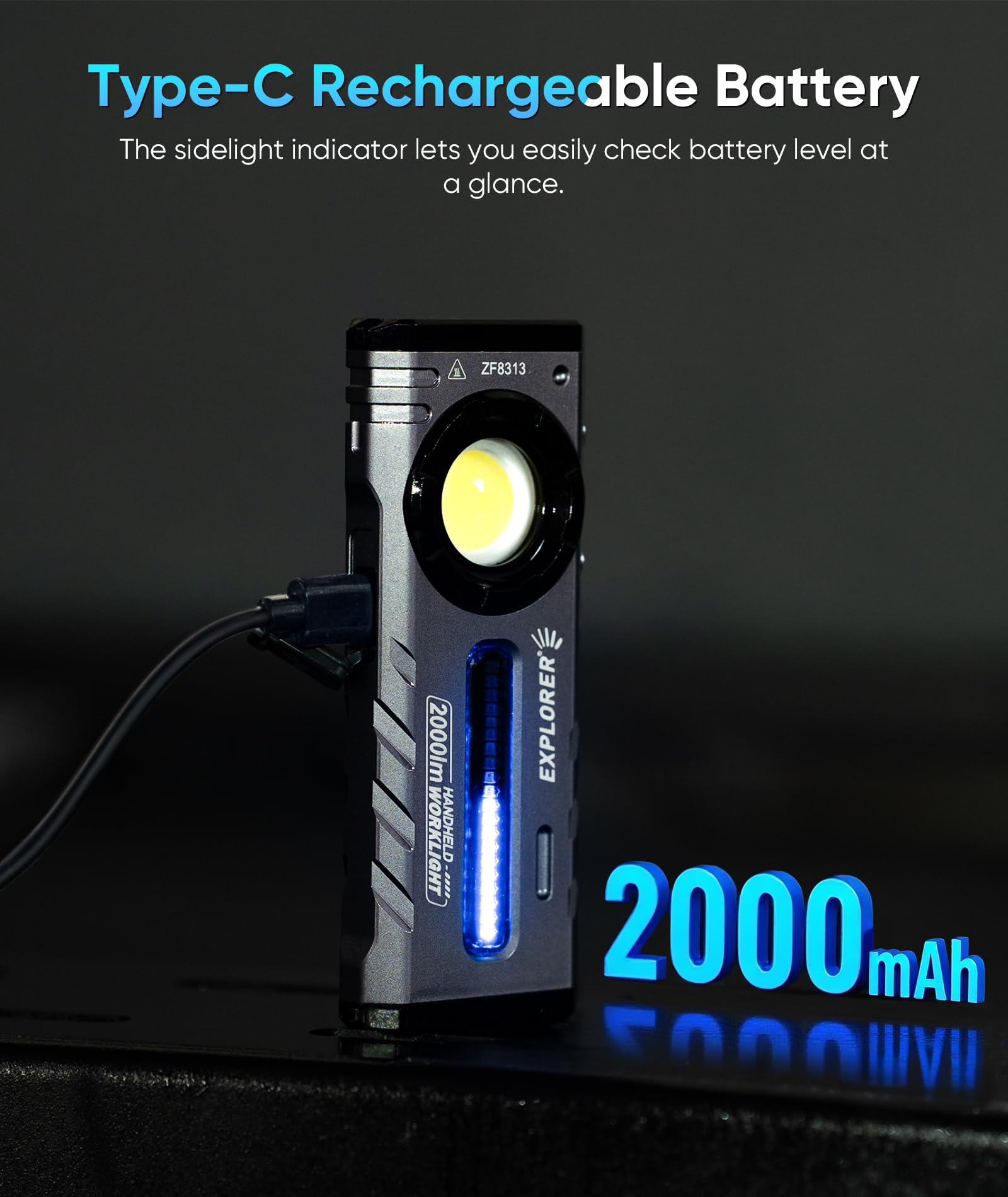 HOTLIGH ZF8313 RGB breathing mode offers ambient lighting and signaling options.