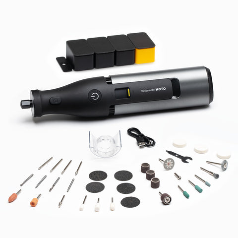 HOTO 12V cordless rotary tool engraving pen for precise detailing and post-processing