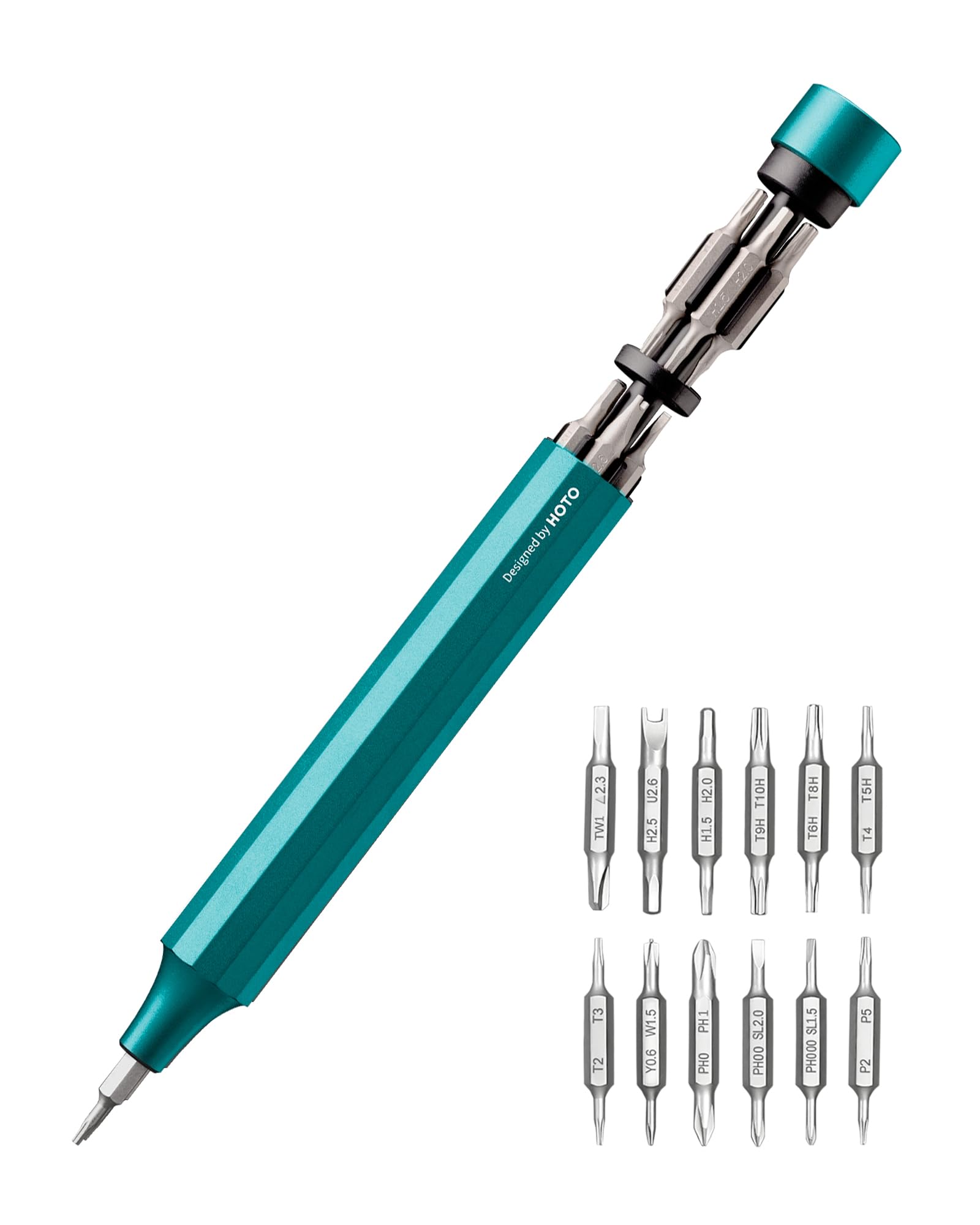 HOTO 24 in 1 magnetic bit storage for quick screw swaps.