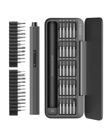 HOTO 25+24 S2 steel bits set stored magnetically for easy access.