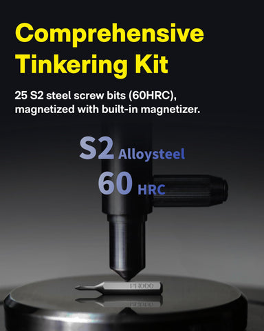 HOTO magnetic bit storage keeps bits secure and ready during fast-paced assembly.