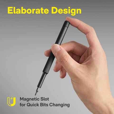 HOTO swivel cap and magnetic bits enable easy one-handed operation