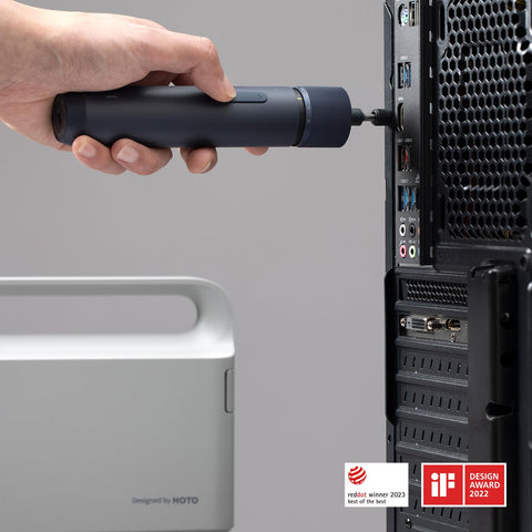 HOTO cordless screwdriver with ring LED offers comfortable, controlled tightening.