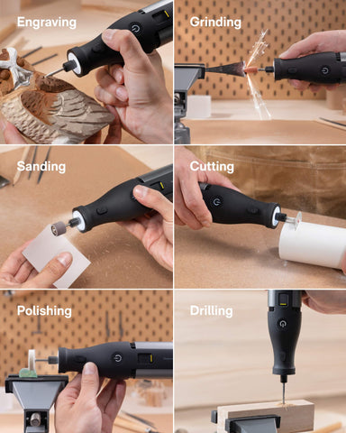 HOTO 37-piece accessory kit enables engraving, sanding, polishing, drilling