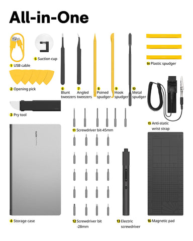Compact HOTO electric screwdriver ideal for tight spaces and fast fixes.