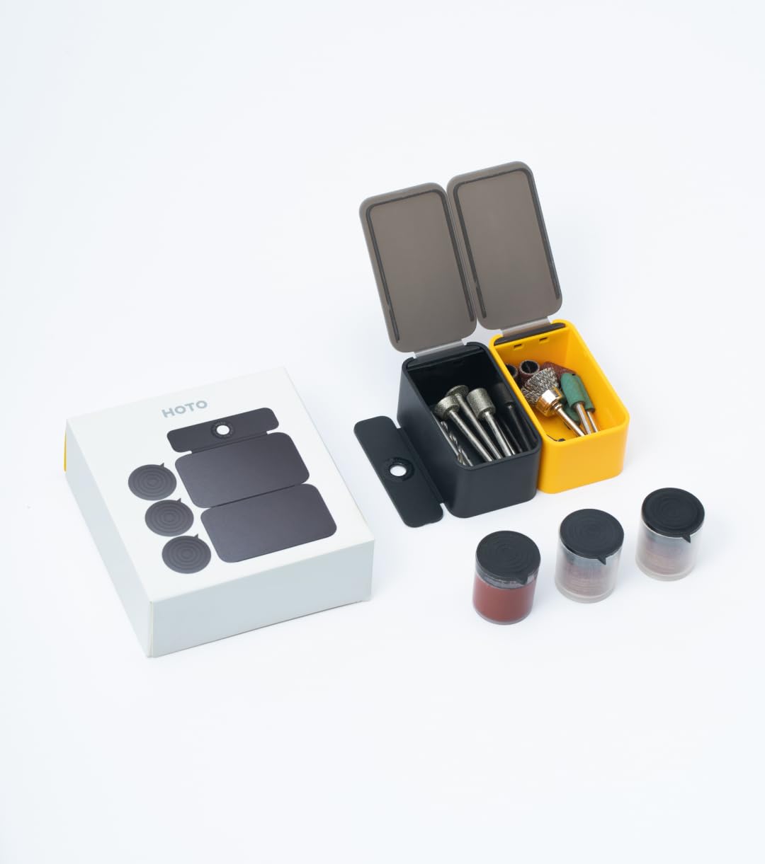 HOTO copper head precision clip stabilizes bits for cleaner results.