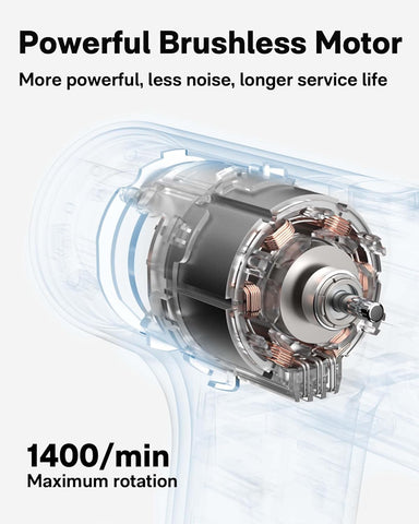 Built-in 2000mAh battery powers longer sessions on demand.