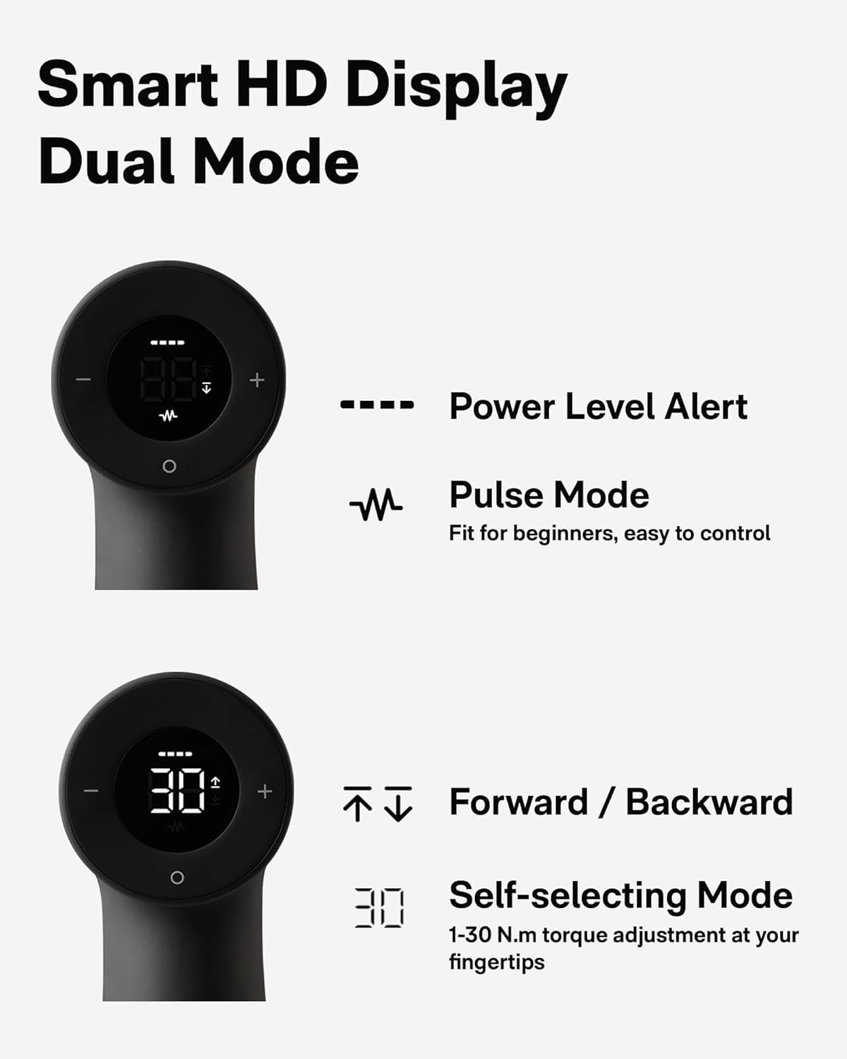 Front view highlights compact profile and integrated battery design.