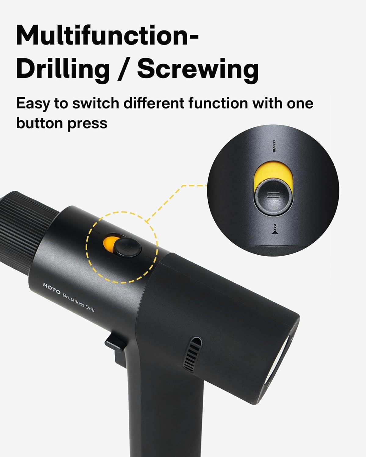 HOTO 30-gear dial enables fine torque control for delicate projects.