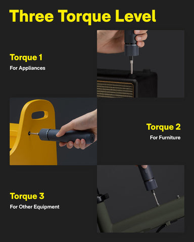HOTO cordless screwdriver with USB-C charging for fast recharges