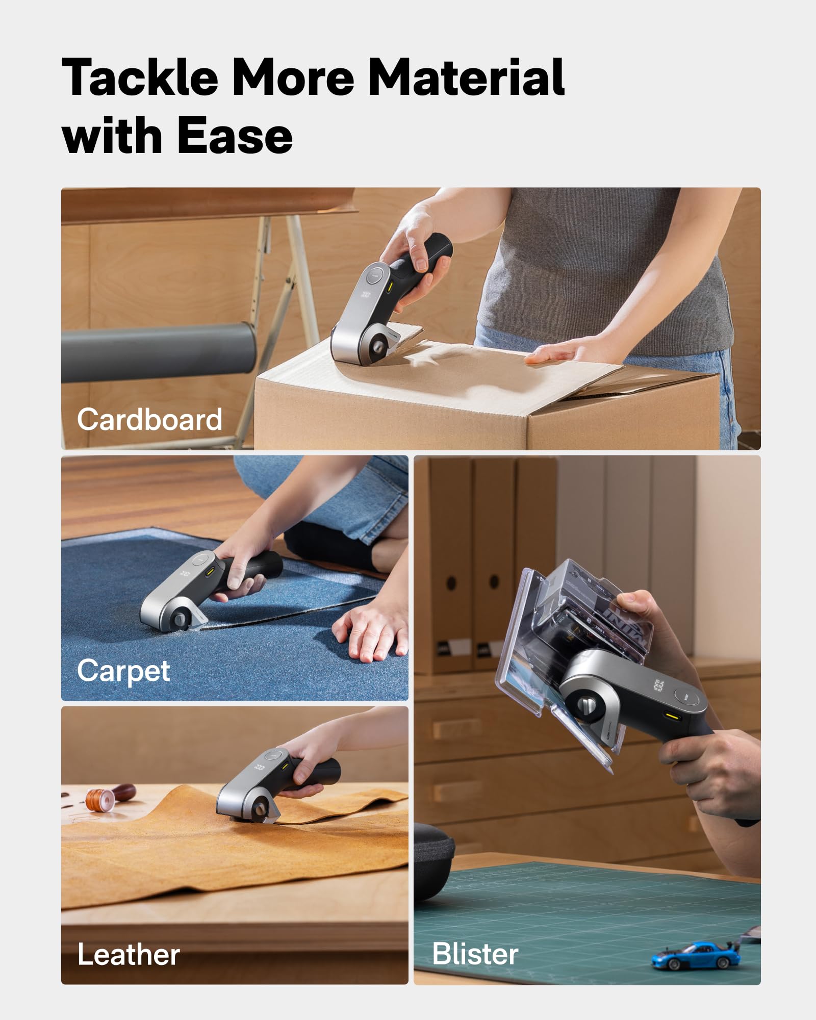 HOTO EdgeFlow self-sharpening titanium blade maintains sharpness over time.
