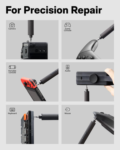 HOTO electric precision screwdriver in action for delicate repairs.
