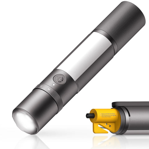 HOTO Emergency Flashlight main light delivers 1000 lumens for clear roadside visibility.