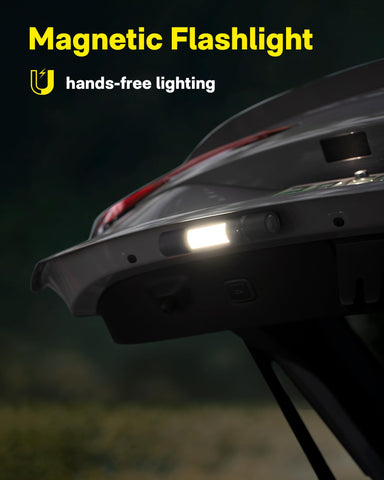 HOTO Emergency Flashlight side red light for warning signaling.