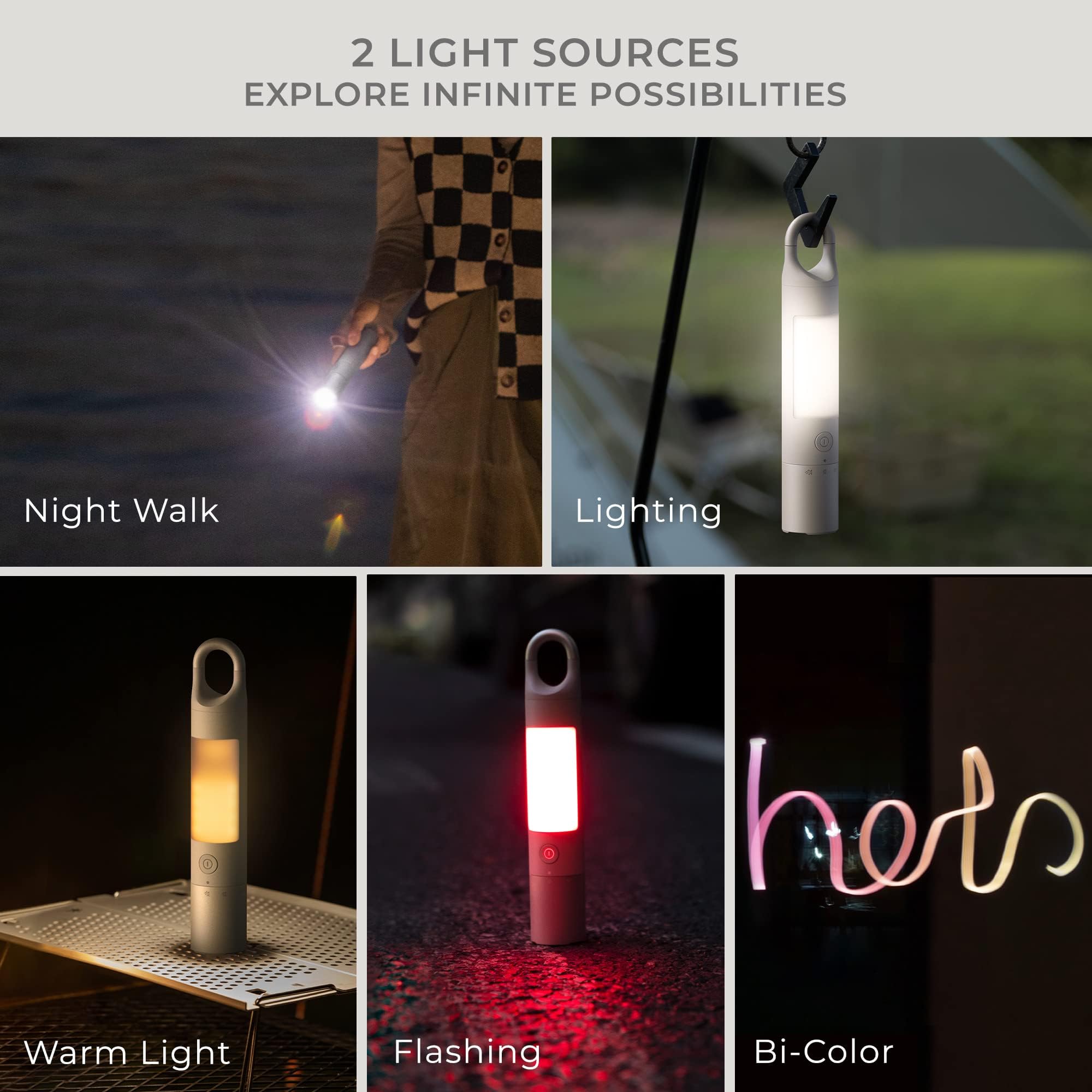 HOTO Flashlight Duo IPX4 waterproof against rain or splashes