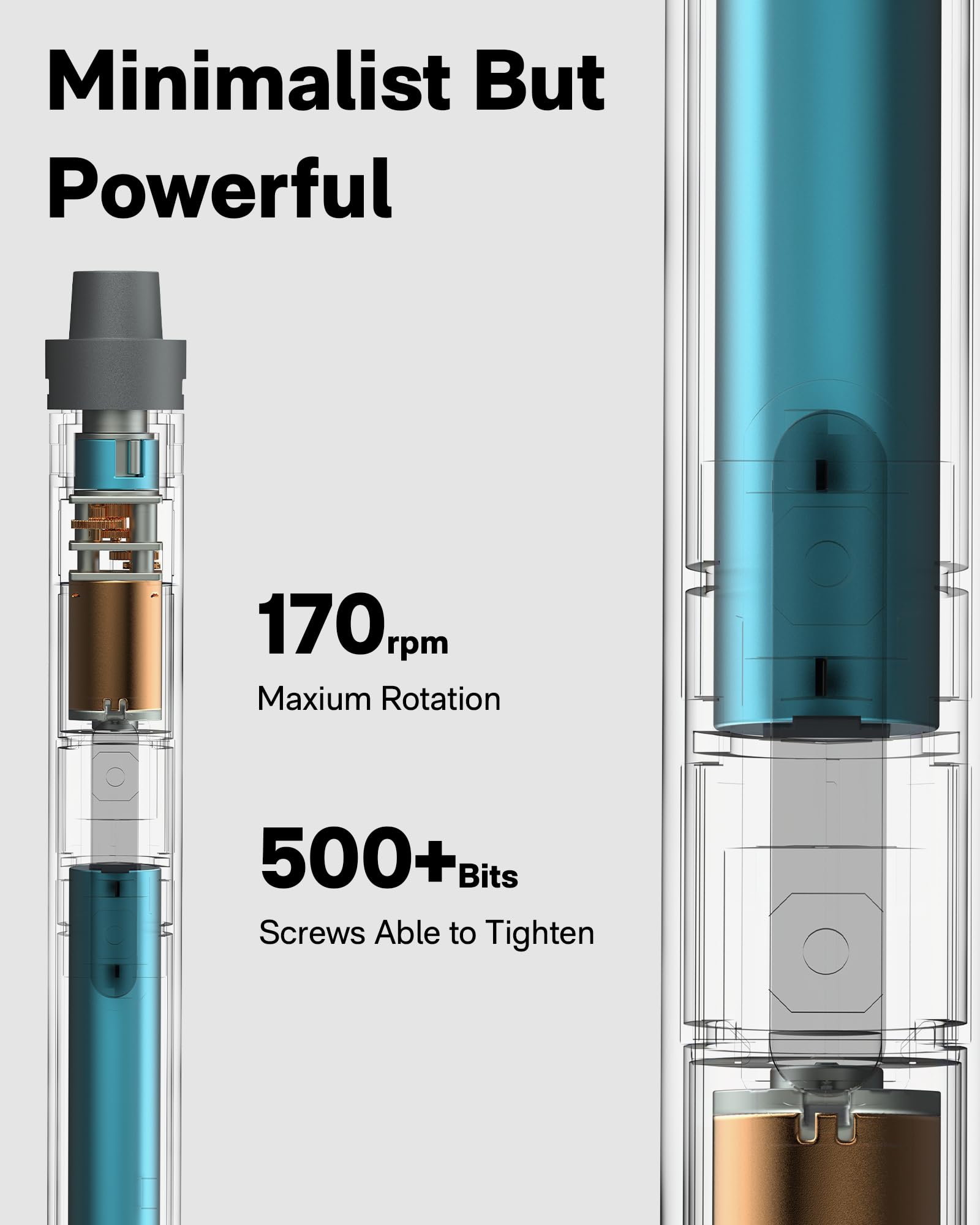 HOTO low-torque operation protects delicate electronics.