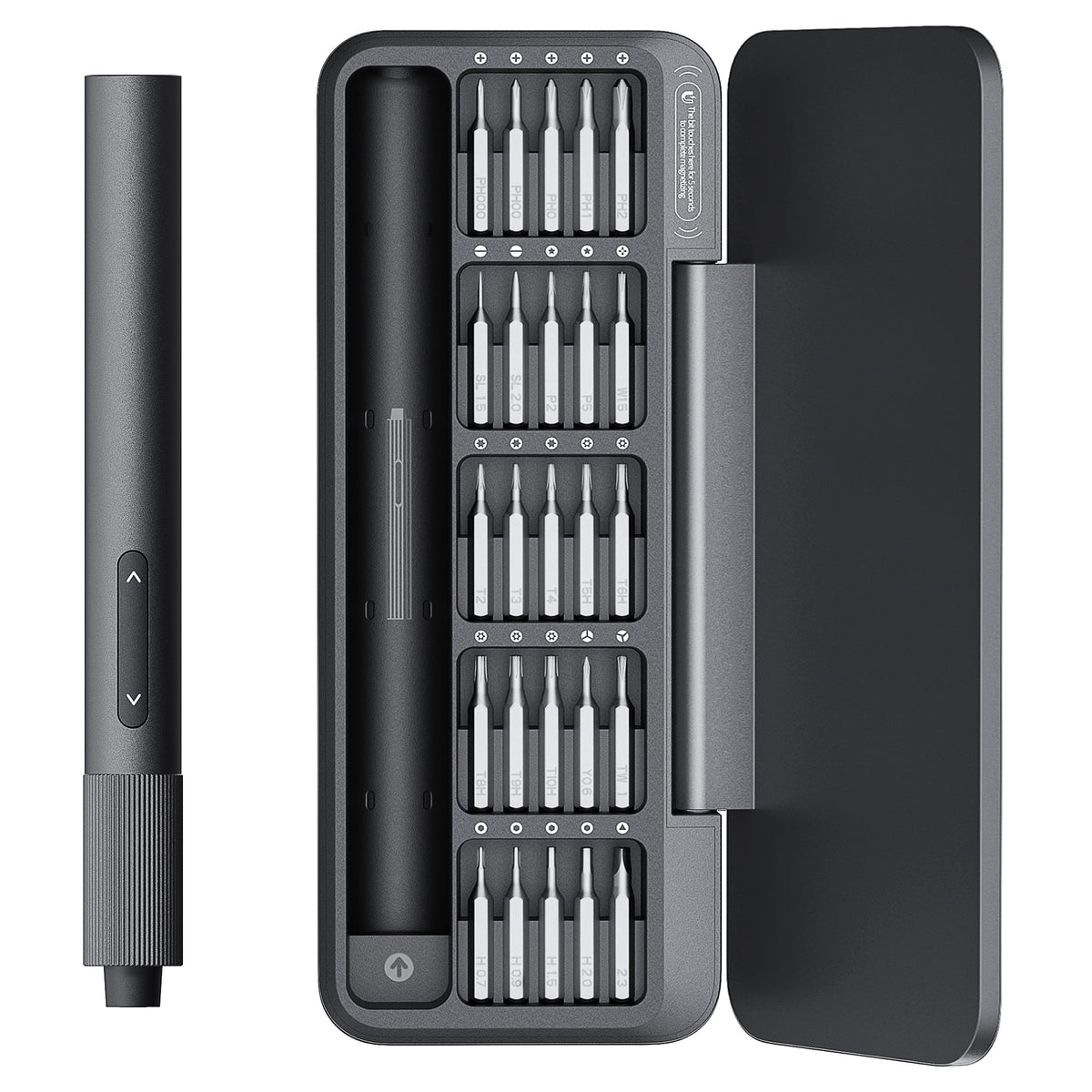 HOTO 25-in-1 mini screwdriver in rugged case for portable on-the-go repairs